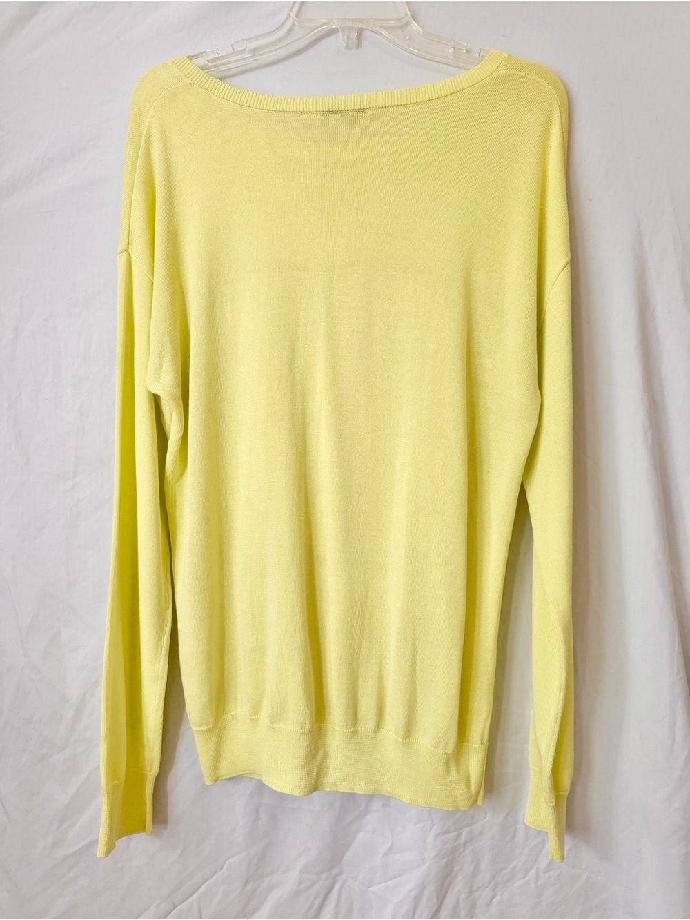 Chartreuse Lightweight Knit Sweater XL Rayon Cotton - Picture 5 of 8
